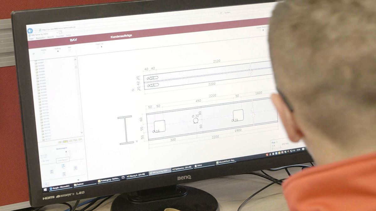 Control panel in the control room provides an overview of the material flow