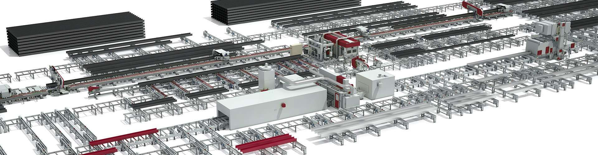 Verkettete Sägeanlage
